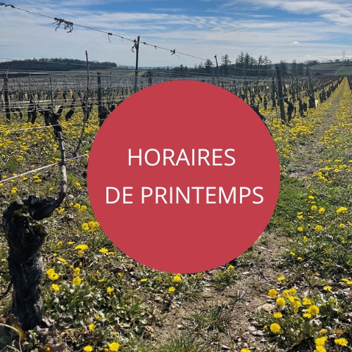 NOUVEAUX HORAIRES DE PRINTEMPS